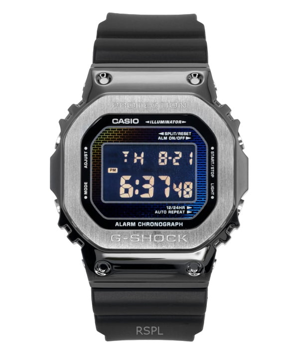 g-shock riseman multi-function digital black resin mens watch