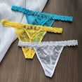 thumbnail image 4 of Tanga con letras de cristal y nombre personalizado, bragas de Bikini de encaje, Tanga de cintura baja, joyería corporal Sexy para regalo de esposa, 4 of 5