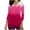 Hot Pink, variant on Aofany V-Neck Scrubs Tops for Women Soft Stretch Wrinkle-Resist Medical Nursing Uniform with 2 Pockets Comfortable Lightweight Working Uniform 3/4 Sleeve Gradient Blouse