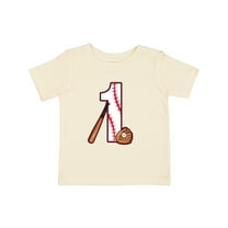 Inktastic Baseball First Birthday One Year Old Boys or Girls Baby T-Shirt