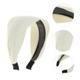 thumbnail image 3 of Unique Bargains 1 Pc Large Wide-side Headband 6.5"x4.33" Beige, 3 of 6