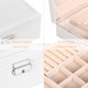 thumbnail image 4 of Caja De Almacenamiento Para JoyeríA De 2 Capas Con Cerradura Para JoyeríA Con Compartimentos Divididos XBTCLXEBCO Blanco;Talla única, 4 of 4