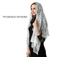 thumbnail image 3 of Lace Headscarf Veiled Scarf 70x150cm Women's Classical Shawl Soft Breathable Hollowed Out Solid Color Headband Shawl, 3 of 8