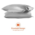 thumbnail image 4 of Funda de almohada Irfora Un par de fundas de almohada Satén de seda para el hogar Suave para el cabello y la piel Funda de almohada de seda simulada lavable Irfora Funda de almohada, 4 of 7