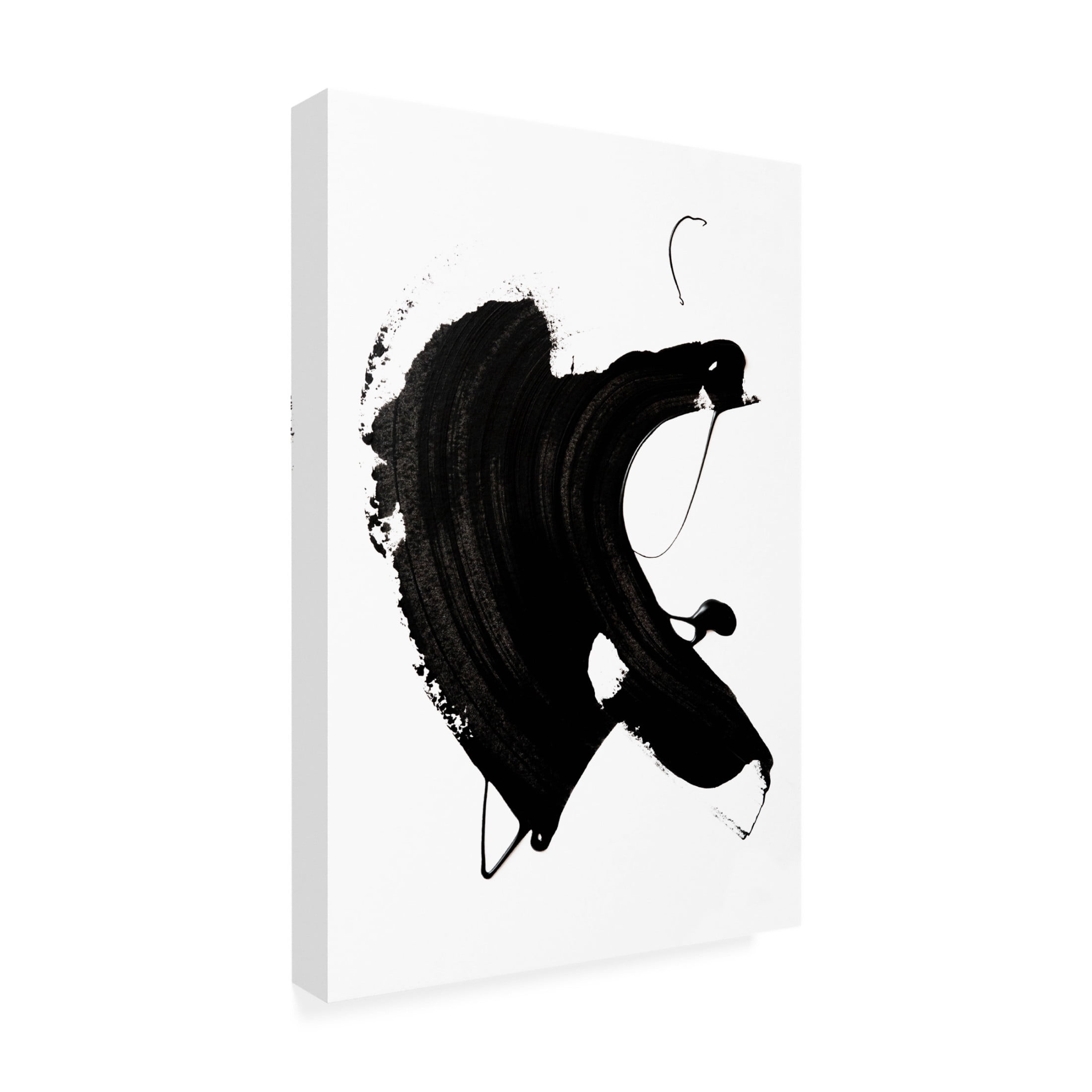Trademark Fine Art uplusmestudio Black abstract Stroke Canvas Wall Art