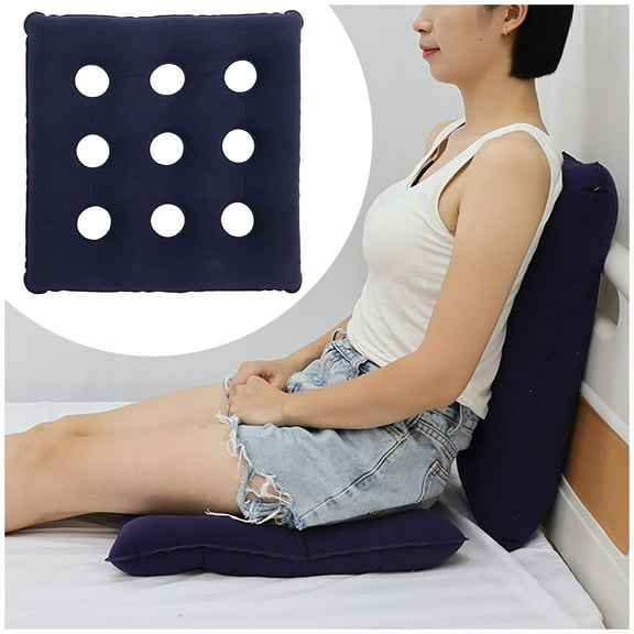 Ctnporpo Seat Cushion Nine Hole Inflatable Seat Cushion with Suede for Bedsore Wheelchair Seat Cushion for Elderly Bedsore Products Ergonomic Cushion Lumbar Support Cushion