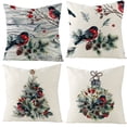 thumbnail image 1 of Fundas de almohada navideñas, fundas de cojín de lino, adornos navideños, 1 of 5