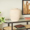 thumbnail image 2 of DecMode 16" Wide Textured Terracotta Beige Ceramic Vase, 2 of 14