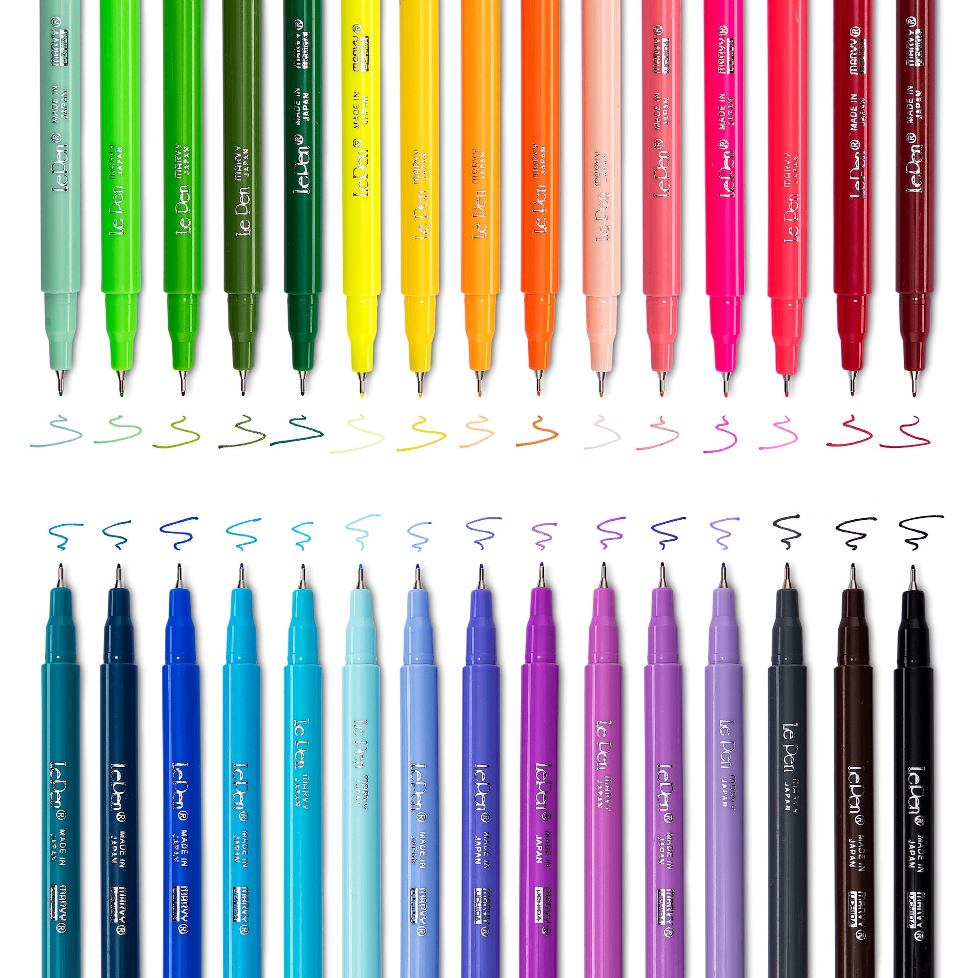 Le Pens Multicolor Set | 0.3mm Fine Point Pens | Smudge Proof Ink