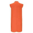 thumbnail image 6 of Chiccall Womens Summer T Shirt Dress Crew Neck Sleeveless Solid Basic Casual Midi Dresses with Pocket Orange S, 6 of 7