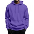 thumbnail image 2 of GrmtClth Mens Hoodie Soft Knit Leisure Pullover Hooded Sweatshirt Adjustable Drawstring Hood Pocket Oversized Silhouette Daily Commute Street‑wear Workout Tops, 2 of 8