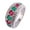 Red green, variant on Women Zircon Inlaid Ring Alloy Electroplated Fashion Jewelry For Party Anniversary Gift Daily Wear Trendy Look