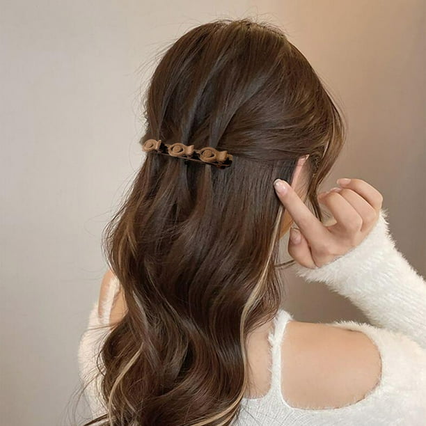 Pinzas para el cabello para mujeres, pinzas para el cabello para peinar Xiaoxiangfeng, horquilla para el flequillo, horquilla para la frente, tocado para cabello roto lateral, horquilla de red, pinza