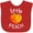 Red, variant on Inktastic Little Peach Cute Heart Shaped Peach Boys or Girls Baby Bib