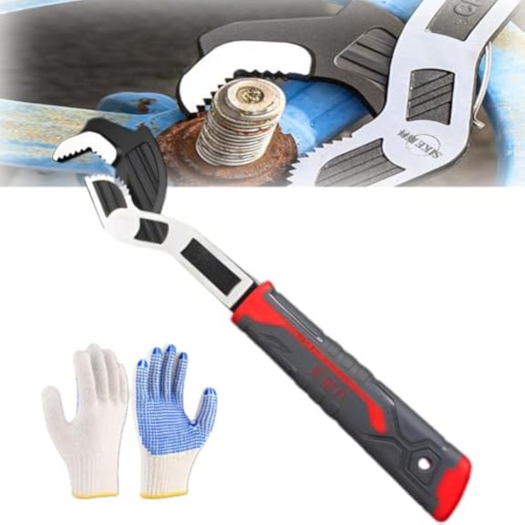 Speed Wrench, Plumbers Wrench, Small Locking Adjustable Ratchet Wrenches, Universal Self Adjusting Plumbing Crescent Spanner Tools Set, Pipe Vise Socket Wrenches Pipefitter Craftsman(6in)