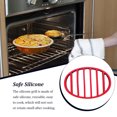thumbnail image 3 of Grille en Silicone Rouge Ovale pour Dinde, Tapis d'Isolation pour Ustensiles de Cuisine Crock, Grille de Rôtissage, Outil de Cuisson, Autocuiseur Crock Pots, 3 of 9
