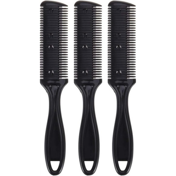 Home Styling Comb With Stainless Steel Blade, Split End Trimmer And Double-Sided Design For Easy Hair Management