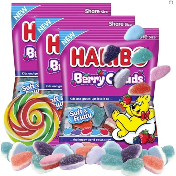 Haribo Berry Clouds – 3 Pack (6.3 oz Each)