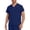 Dark Blue, variant on Dianli Gifts Medical Uniform Men's V Neck Nurse Scrub Top with Pocket Short Sleeve Solid Color Caregiver Work Shirt Breathable Quick-Dry Lightweight Comfortable Medical Scrub