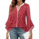 thumbnail image 2 of Blusa VALOLIA Elegante túnica de lunares rojos para mujer XXL, 2 of 4