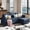 Blue, variant on Walsunny 79" Convertible Sectional Sofa, L Shaped Sofa Couch with Reversible Chaise for Living Room Modern Linen Fabric for Living Room, Black