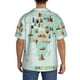 thumbnail image 3 of Fotbe World Travel Map Camisa Estampada de Manga Corta para Hombre, Casual de Verano, Estilo Playero, Sin Arrugas-3X-Large, 3 of 5