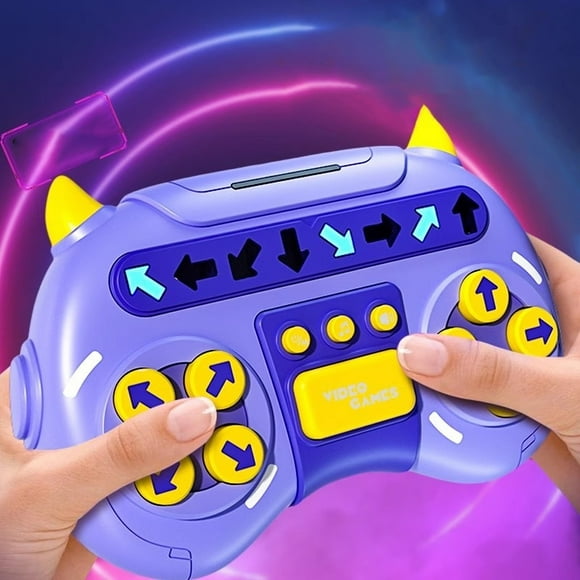 Lydiaunistar Kid's Dance Game Console - Interactive Educational Toy for Brain & Body Development, Coordination & Music Skills, Parent-Child Bonding, Safe Purple Plastic Kids Gift 5.12x3.15x4.33in