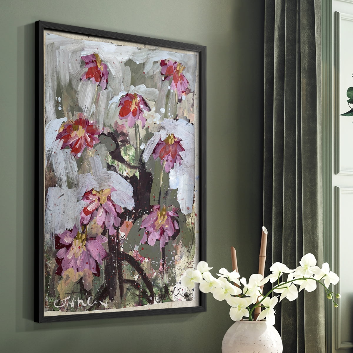 Zinnia I Framed Print - Solid Wood in Single Picture Frame Solid Wood 2 Framed Print
