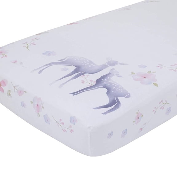 Nojo Crib Sheet - Watercolor Deer