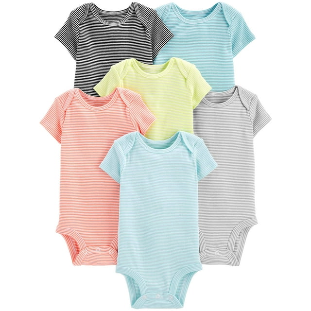 Body para bebé Simple Joys by Carter's, paquete de 6, 24 meses