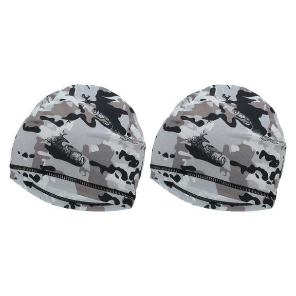 Unique Bargains Cycling Hat Sweat Wicking Breathable Hard Hat Liner Milk Silk Fabric Ice Feeling Aid Brown 24x19cm One Size 2 Pcs