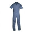 thumbnail image 2 of Big Bill 405 Lightweight Poplin Short-Sleeve Work Coverall-Post Blue-Regular-XL, 2 of 4