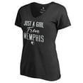 thumbnail image 2 of Women's Black Memphis Grizzlies Just a Girl V-Neck T-Shirt, 2 of 3