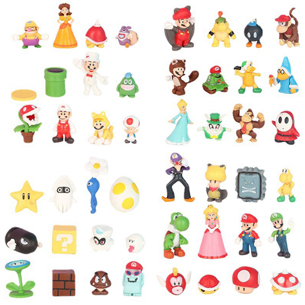 48PCS Super Marios Action Figures,ROSELYING 1.8"Super Marios Figures