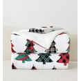 thumbnail image 3 of Elegant Comfort Reversible and Plush Flannel Fleece-Winter Christmas Sherpa Throw- Lightweight Soft and Cozy-Holiday Decorative Throw, Perfect for Lounging, 50 x 60 inches, Plaid Christmas Tree, 3 of 6