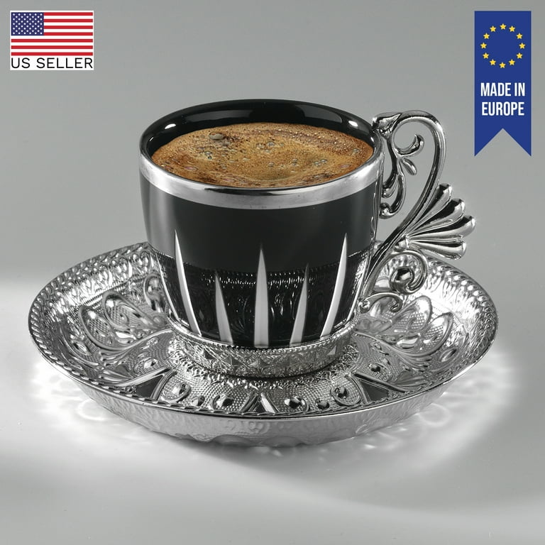 Fancy Turkish Coffee Cups Set of 6
