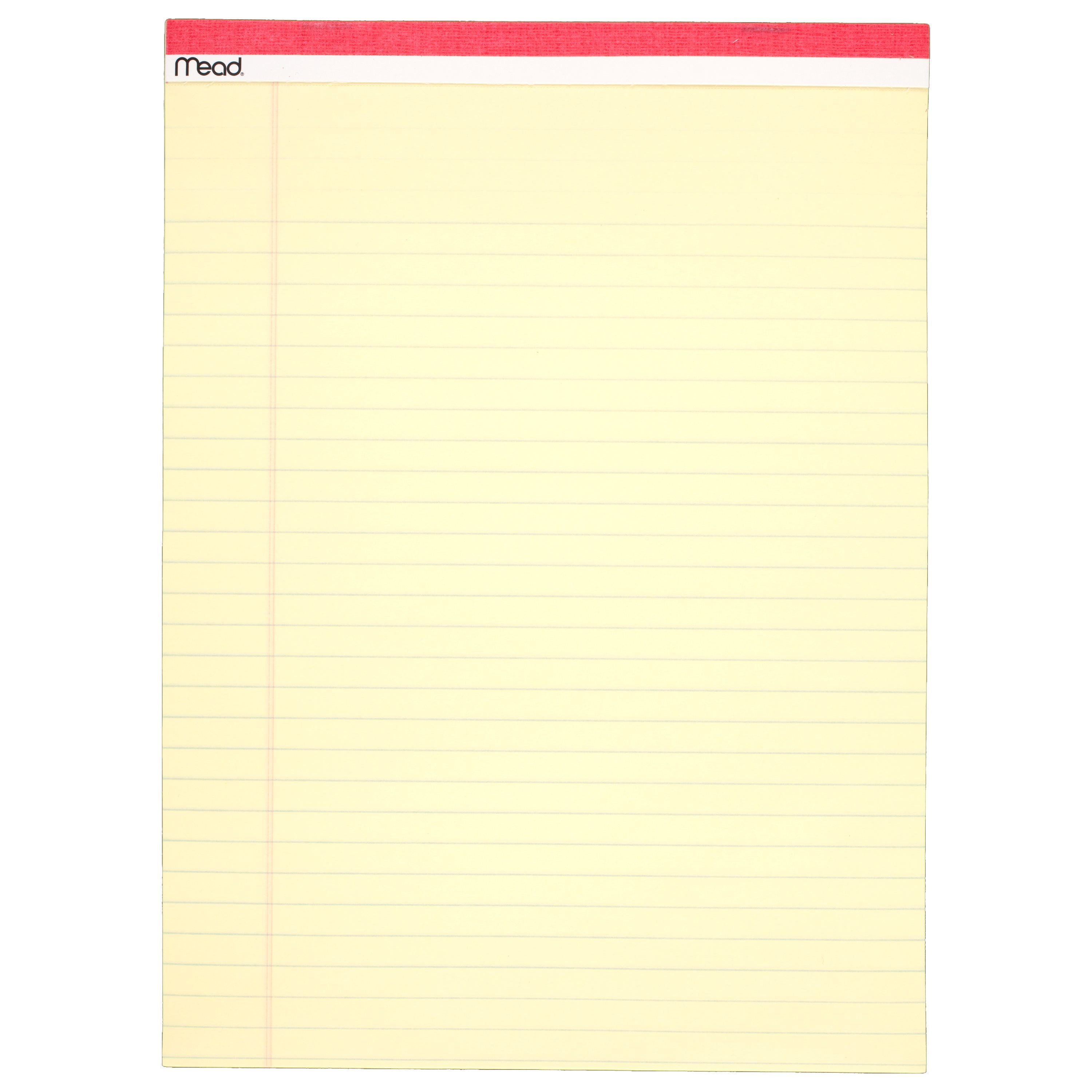 50 Sheets per Pad Mead Legal Pad White 8-1/2 x 11-3/4 Inches 6 Pack Perforated 