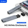 thumbnail image 6 of ORICO Aluminum 2 in 1 USB A Type-C Dual Interface M.2 SSD Case Support M2 NVMe M Key SATA NGFF M&B Key SSD Hard Disk Tool Free, 6 of 8