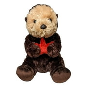 SEA OTTER Holding Starfish Stuffed Animal Plush, 14" Tall, by Aurora