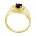 thumbnail image 3 of Mauli Jewels Men's 1.25 Carat Diamond and Oval Onyx Engagement Prong-Setting Engagement Ring in 10k Yellow Gold, 3 of 6