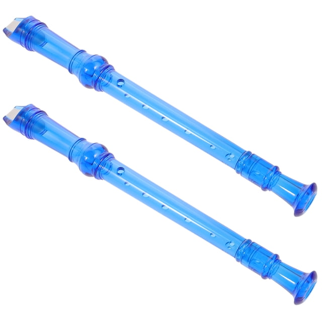 SHOWERORO 2Pcs Soprano Recorder Flute Instrument for Beginner Childrens Musical Instruments High Pitched 12.6x1.2in