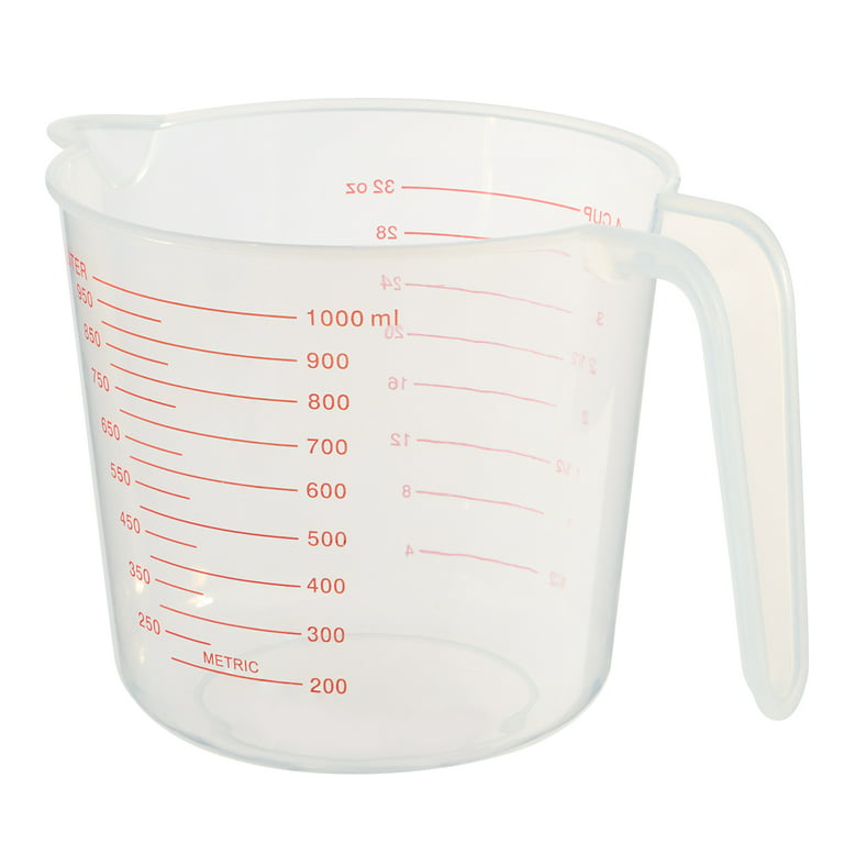 RW Base 4 qt Clear Plastic Measuring Cup - 10 count box