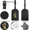thumbnail image 4 of 4 Pcs Suitcase Tag, Writable Pu Leather Luggage Tag Travel Suitcase Tag with Adjustable Buckle for Pet Handbag, Suitcase Tag, 4 of 5