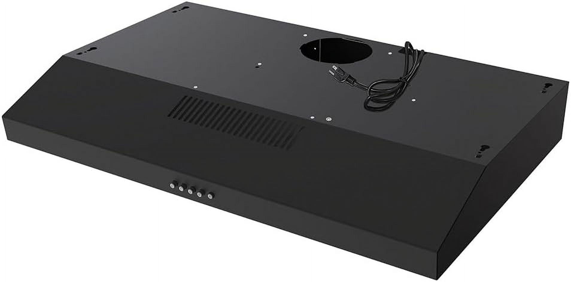 Streamline 30 in. Castellaro Ductless Undermount Range Hood in Grit Black with Mesh Filters, Push Button Control, LED Light