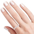 thumbnail image 2 of AFFY Round Shape Simple Rope Style Engagement Ring 14K Solid White Gold Ring Size-11.5, 2 of 2
