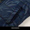 thumbnail image 5 of MADHERO Men's Puffer Vest Stand Collar Quilted Sleeveless Jacket Outerwear Navy Blue Print Size S, 5 of 5