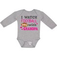 thumbnail image 3 of Inktastic I Watch Football with My Grandpa Girls Long Sleeve Baby Bodysuit, 3 of 5
