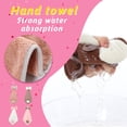 thumbnail image 2 of High-density Coral Fleece Love Patch Embroidered Bowknot Hand Towel Peach Heart, 2 of 9