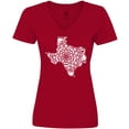 thumbnail image 3 of Inktastic Texas Silhouette Mandala Women's V-Neck T-Shirt, 3 of 5