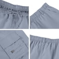 thumbnail image 5 of Cargo Shorts for Men Twill Knee Length Elastic Waist Athletic Shorts with Pockets Summer Casual Outdoor Hiking Short, 2XL, 5 of 5